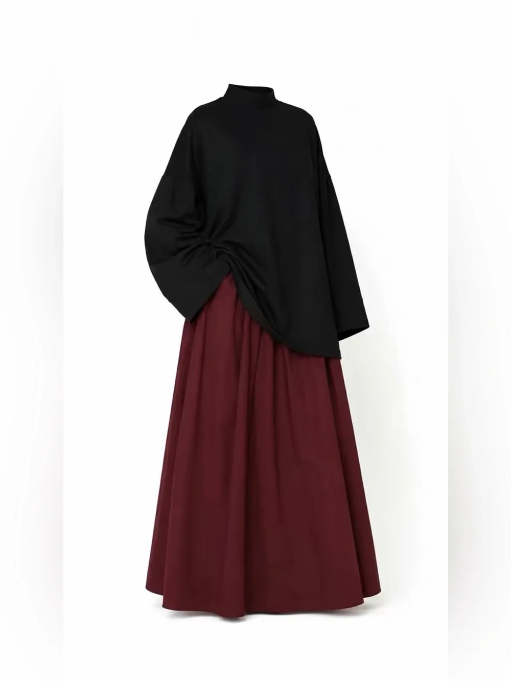 100% COTTON MAXI SKIRT | DOUBLE LAYER | MODEST A-LINE SKIRT WITH POCKETS